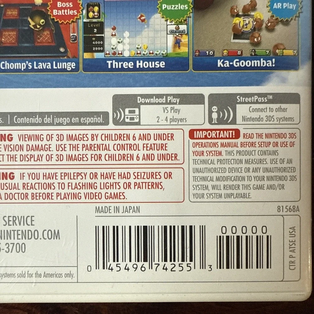 Mario Party: Island Tour (Nintendo 3DS, 2013)‎ Missing Manual